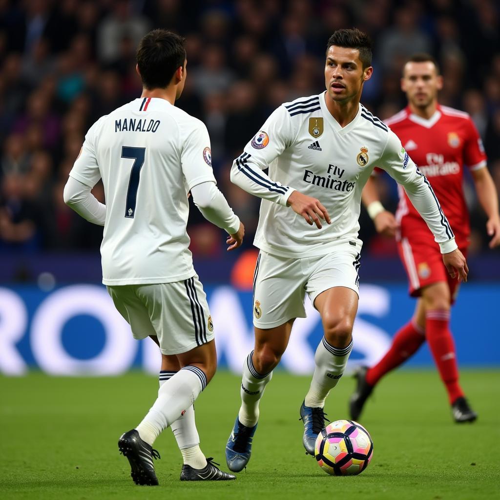 Marcelo và Ronaldo phối hợp ăn ý