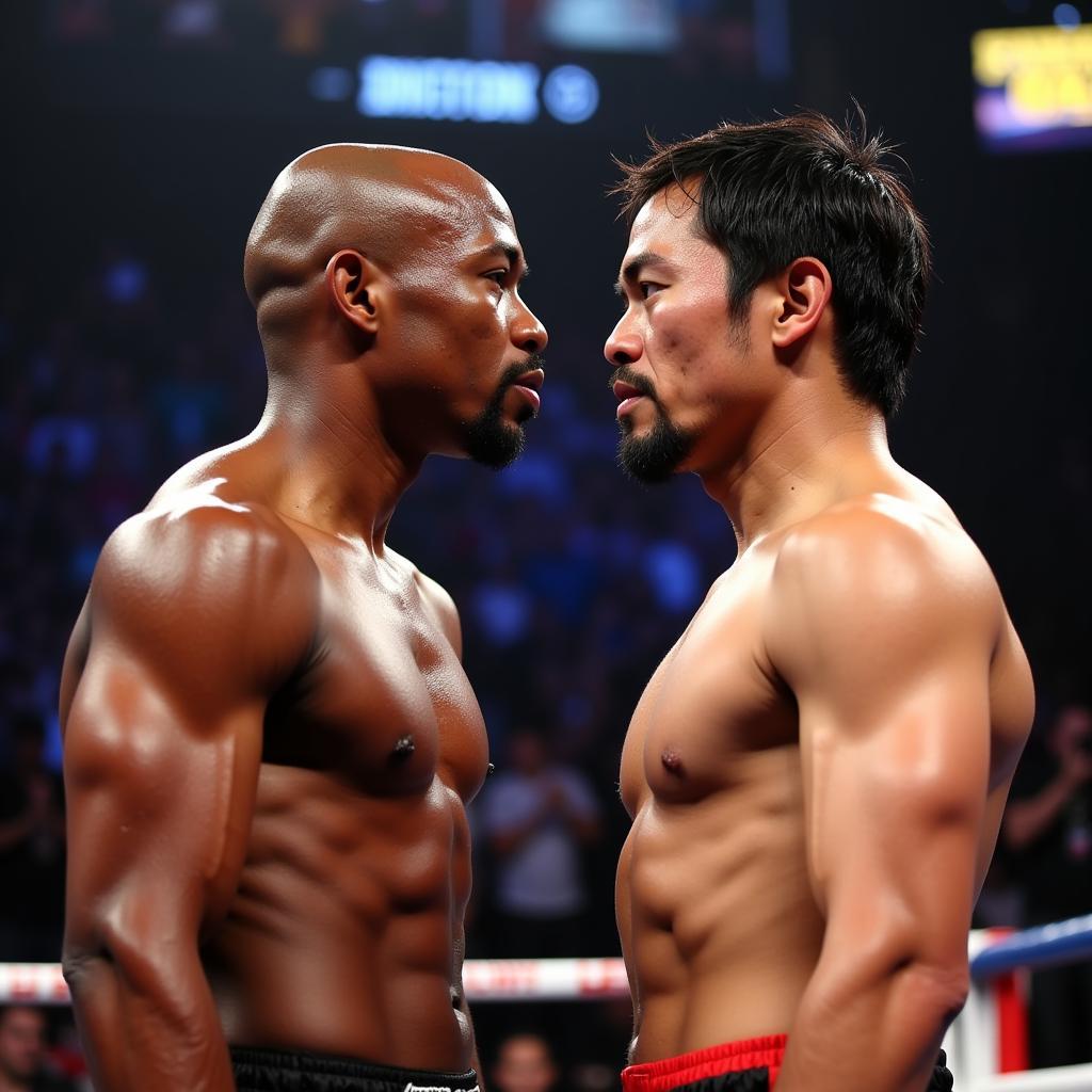 Mayweather và Pacquiao đối đầu trong trận đấu kinh điển