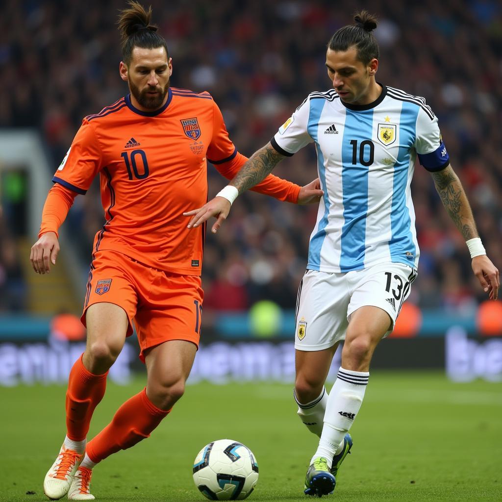 Messi đối đầu Van Dijk trong trận Hà Lan vs Argentina