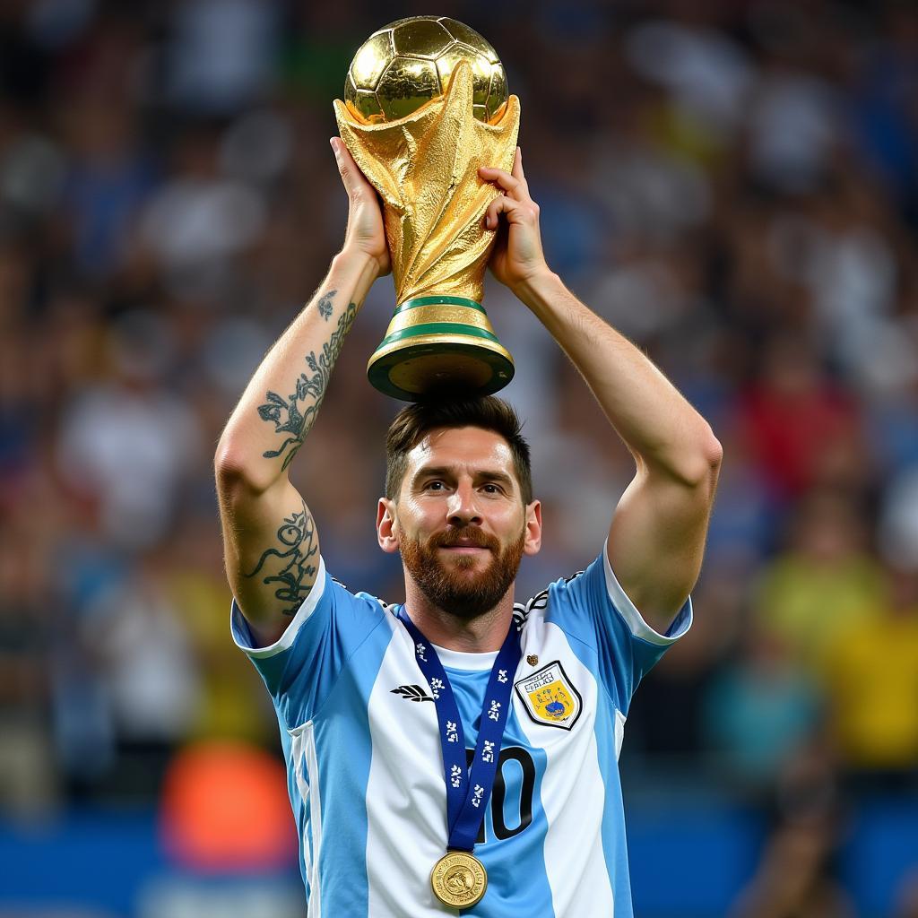 Messi nâng cúp World Cup 2022