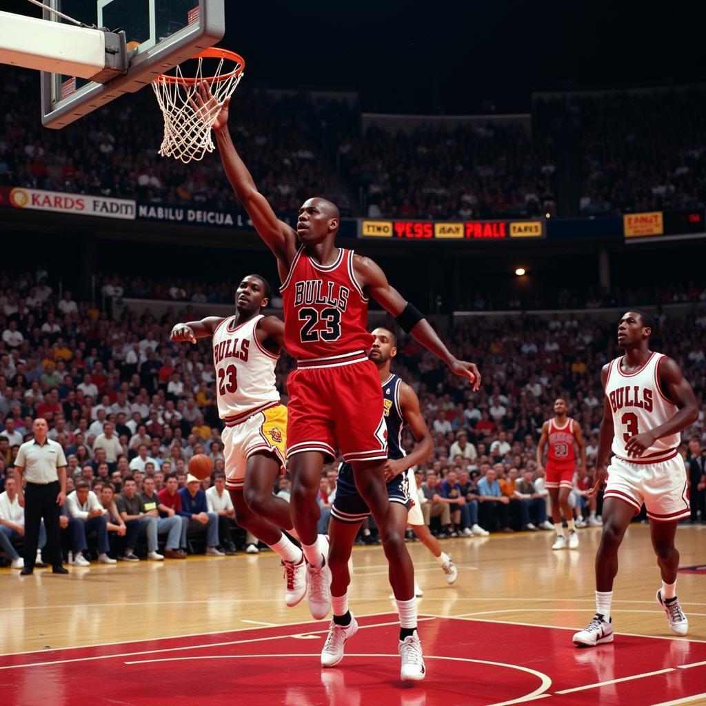 Michael Jordan trong trận đấu Lakers vs Bulls