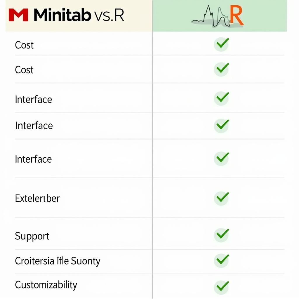 So sánh Minitab và R