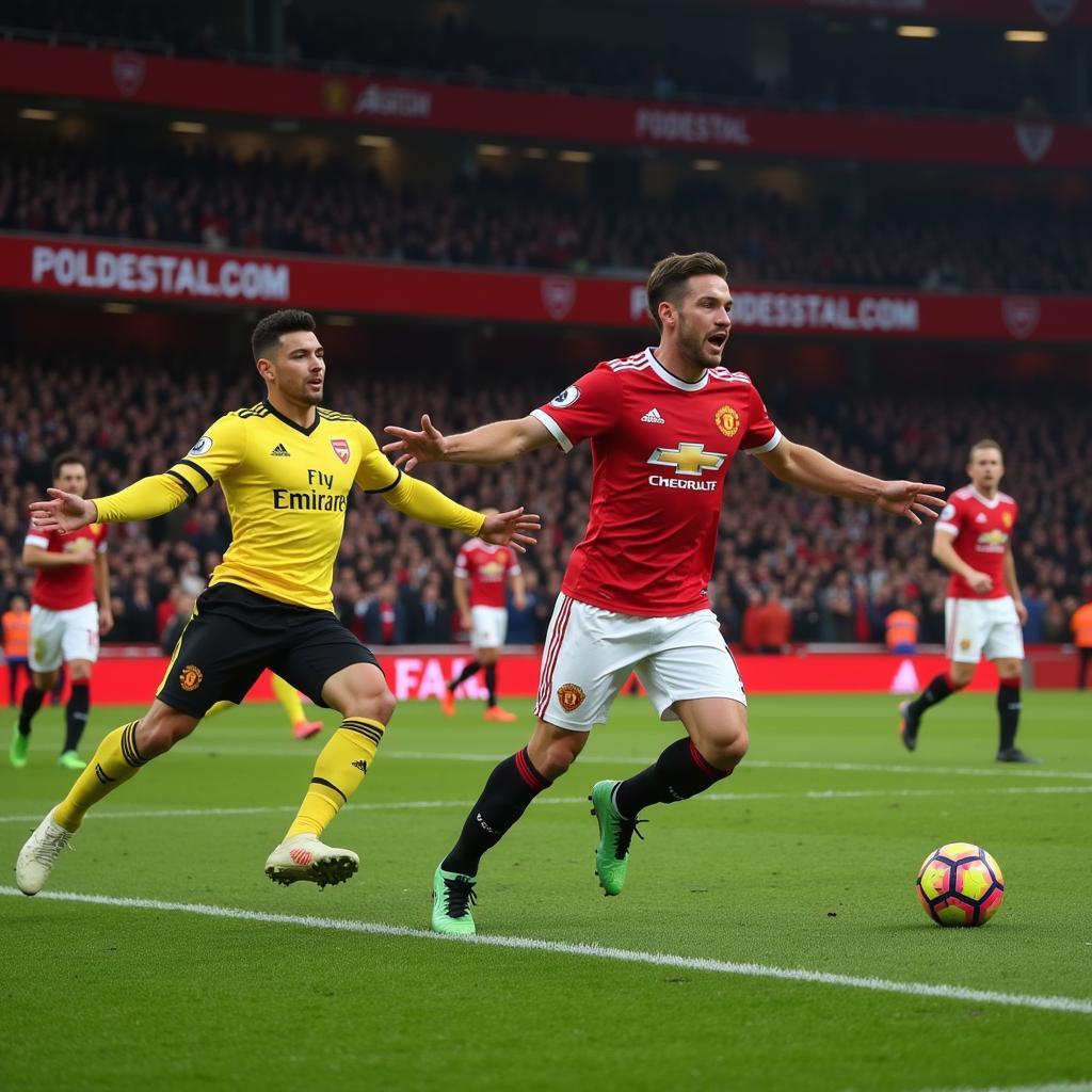 Bàn thắng định mệnh của MU trước Arsenal tại Old Trafford