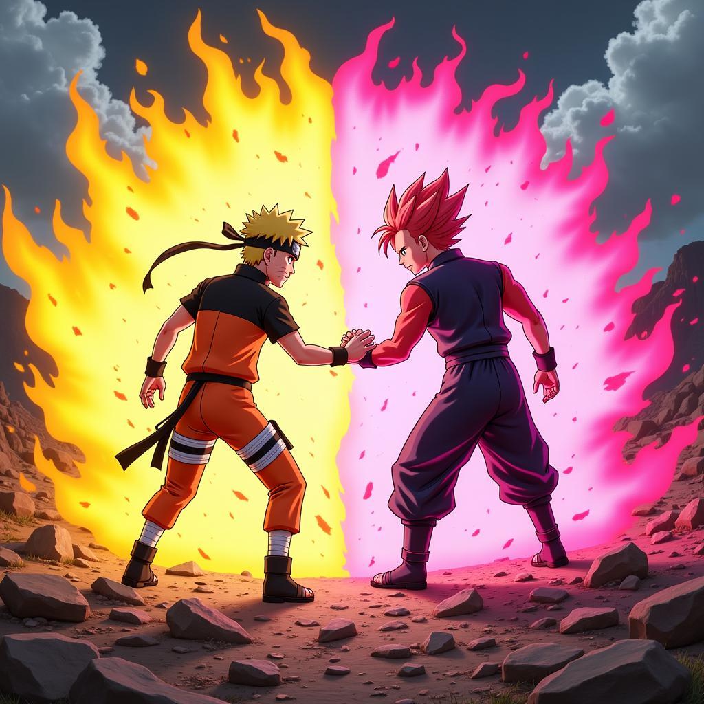 Naruto Kurama vs Black Rosé