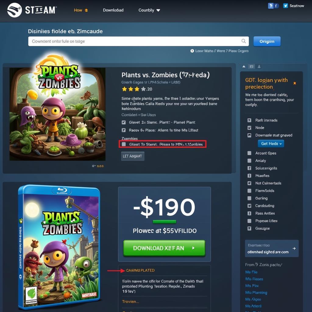 Downloading Plants vs. Zombies on PC