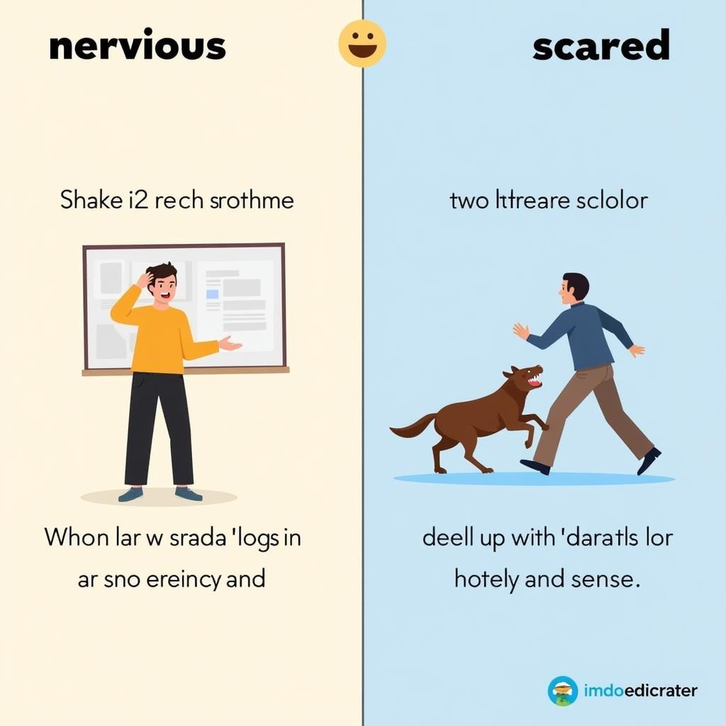 Phân biệt Nervous và Scared