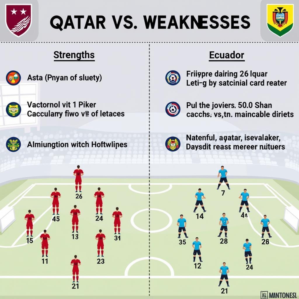 Phân tích sức mạnh của đội tuyển Qatar và Ecuador trước trận đấu