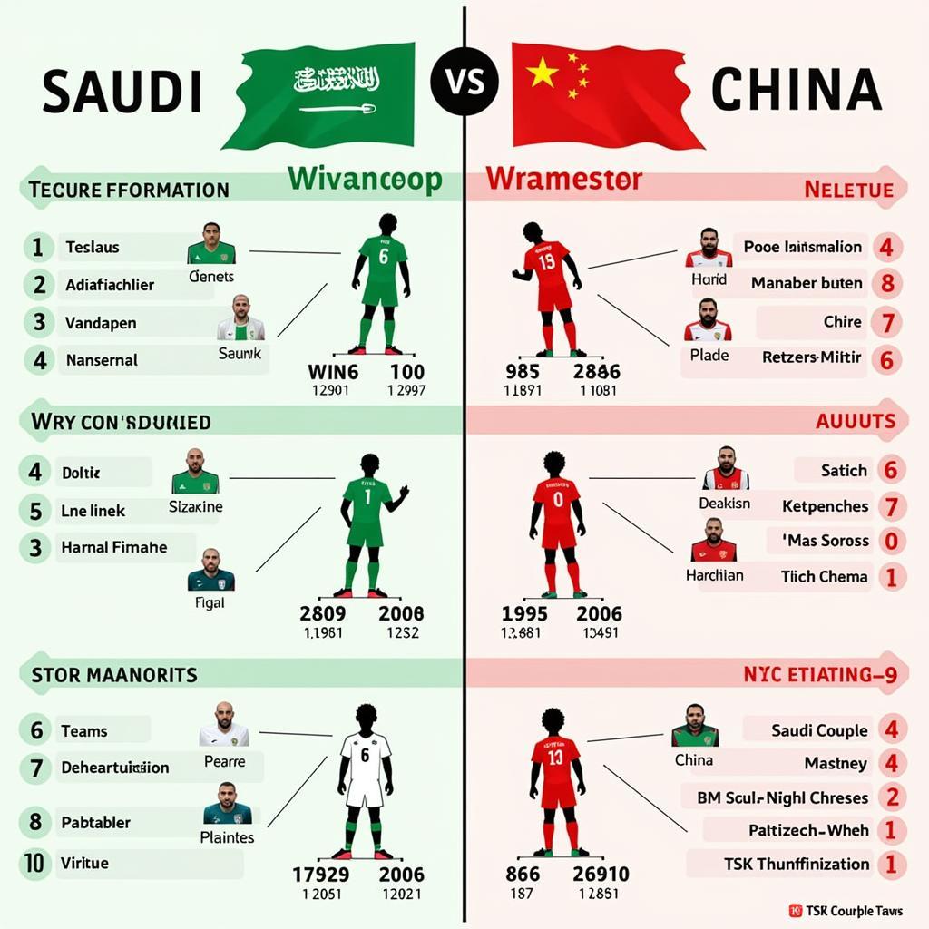 Phân tích sức mạnh hai đội Saudi Arabia vs China