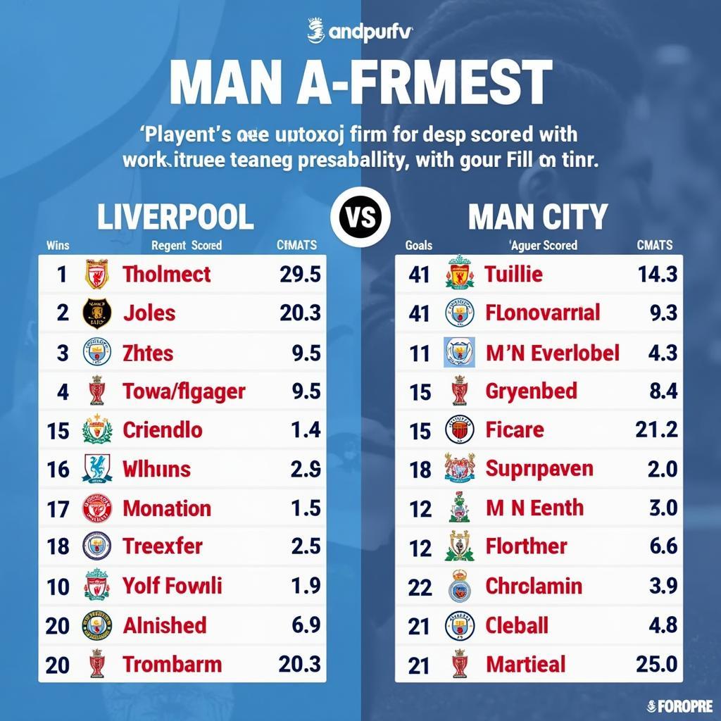 Phong Độ Liverpool và Man City