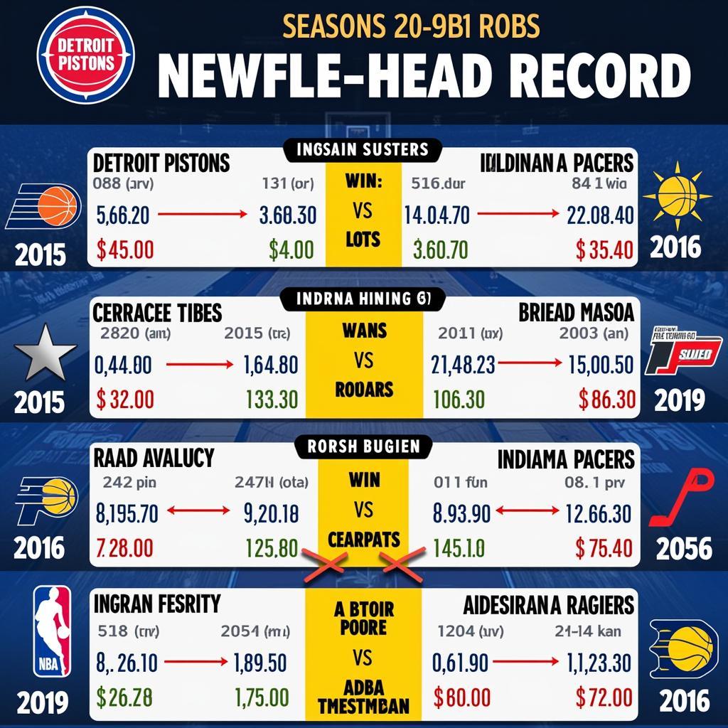 Lịch sử đối đầu Pistons vs Pacers