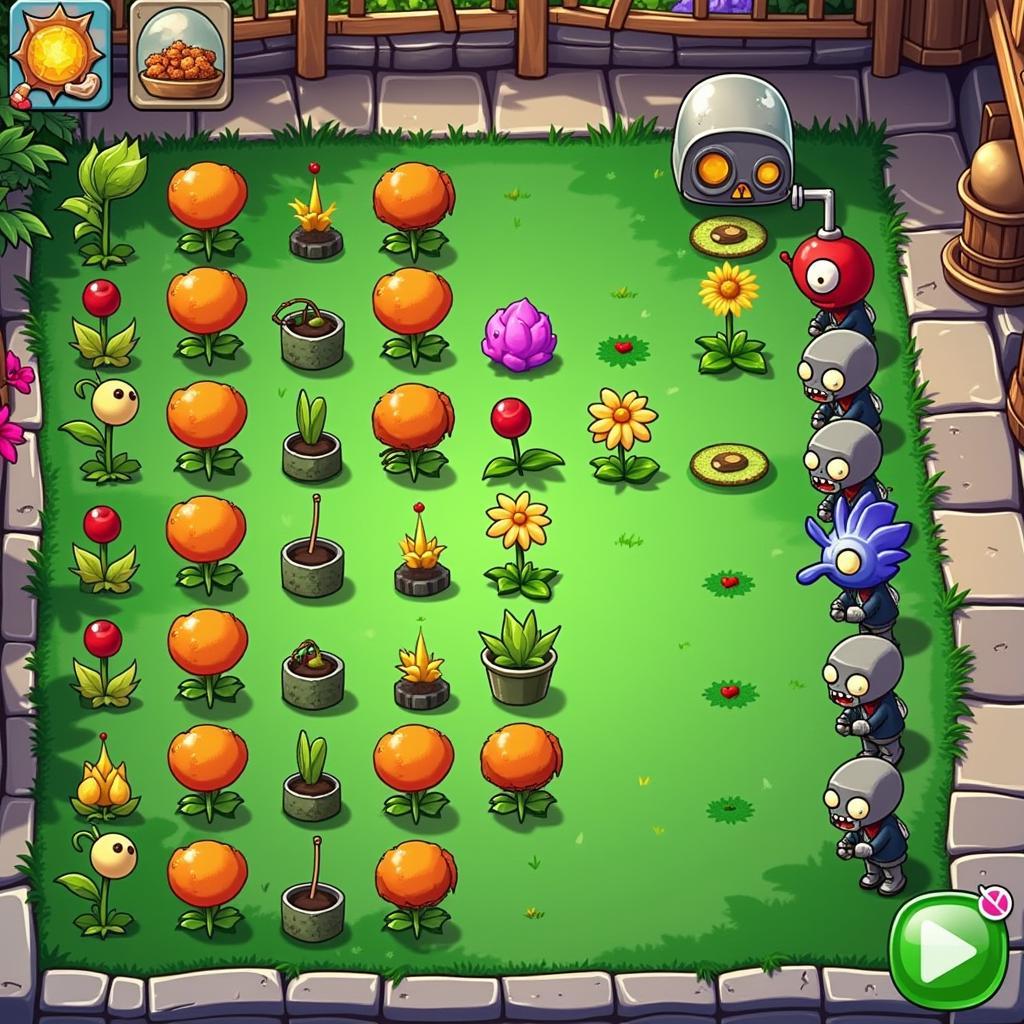 Chiến thuật sắp xếp cây trồng trong Plants vs. Zombies