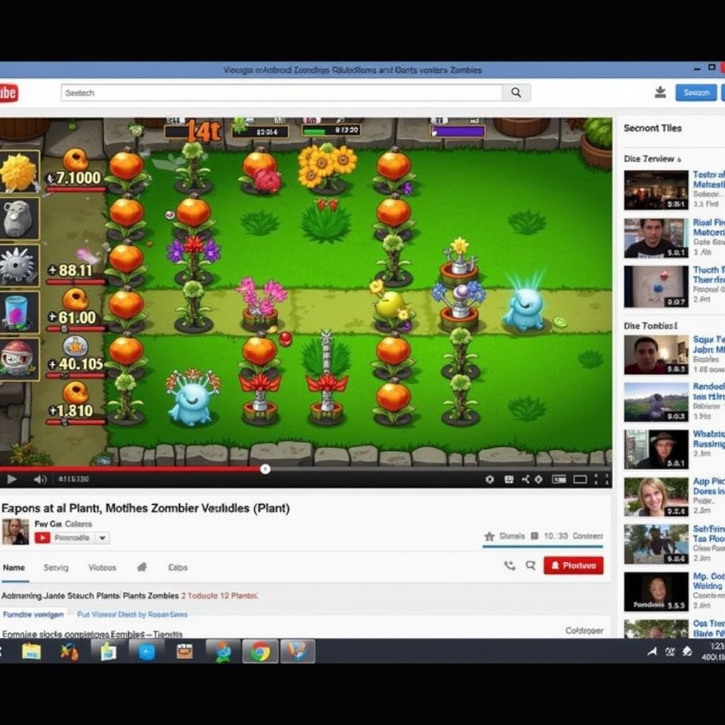 Plants vs Zombies gameplay trên YouTube