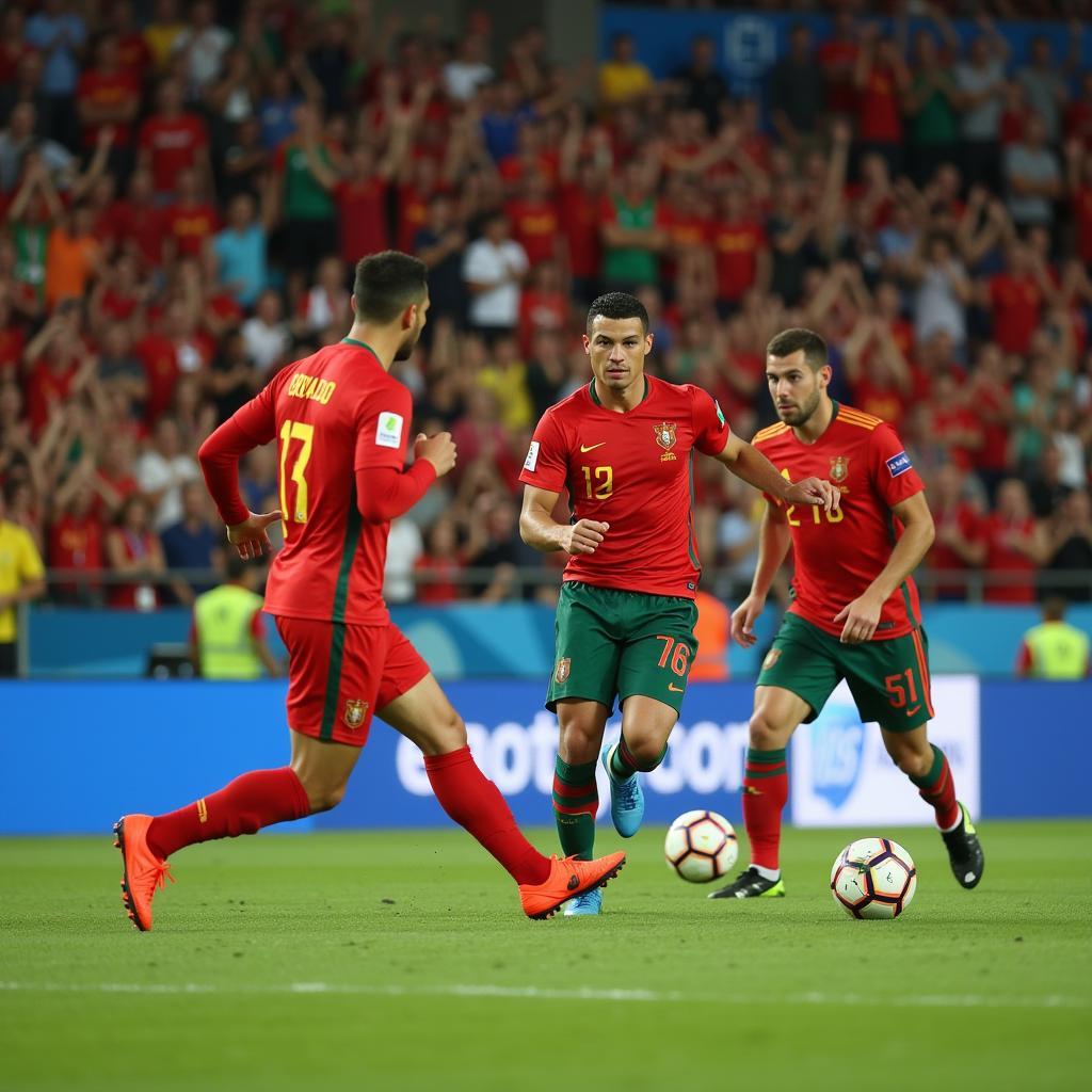 Trận đấu Portugal vs Spain tại World Cup 2018