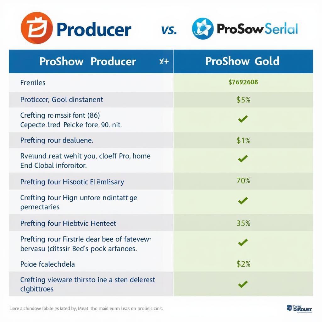 Bảng giá so sánh ProShow Producer vs Gold