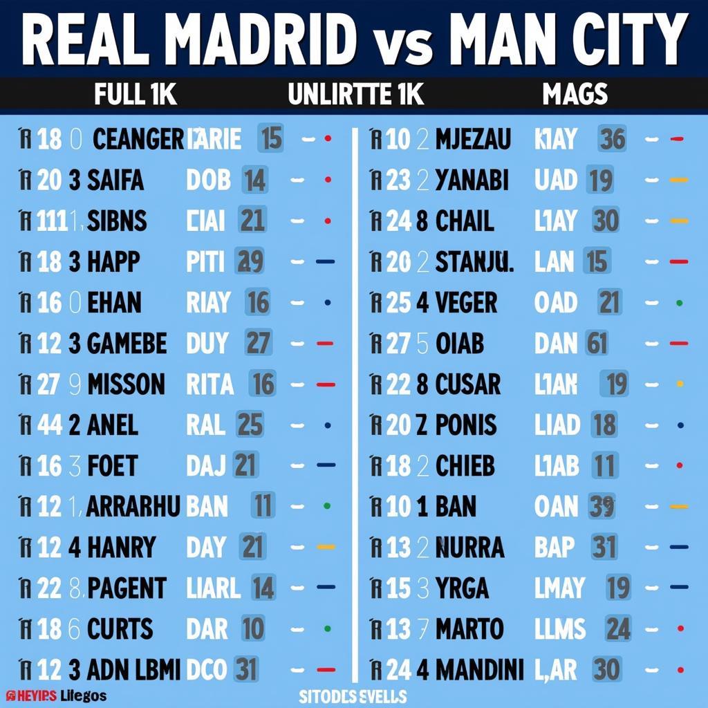 Lịch sử đối đầu Real Madrid vs Man City