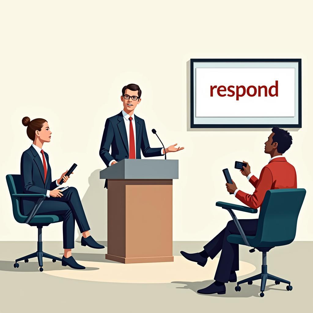 Minh họa Respond vs Reply trong ngữ cảnh trang trọng