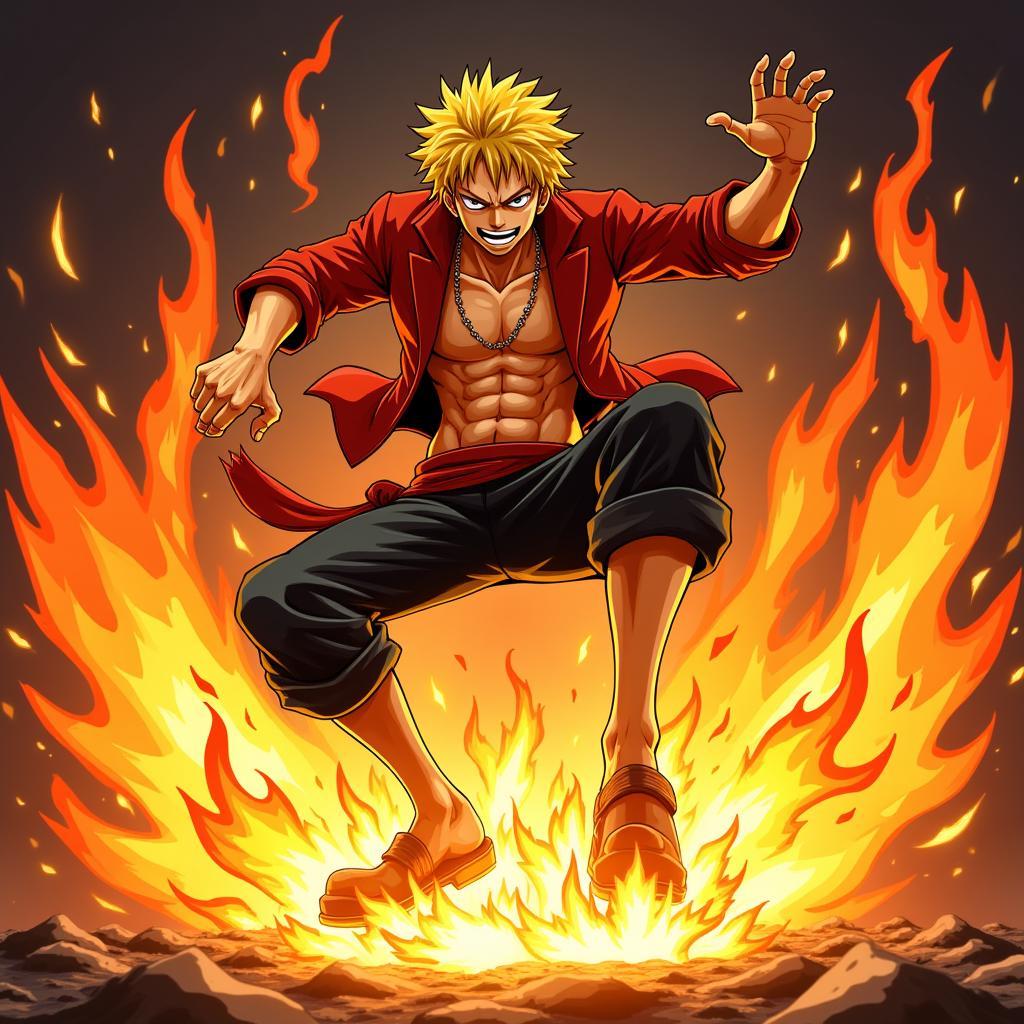 Sanji sử dụng Diable Jambe