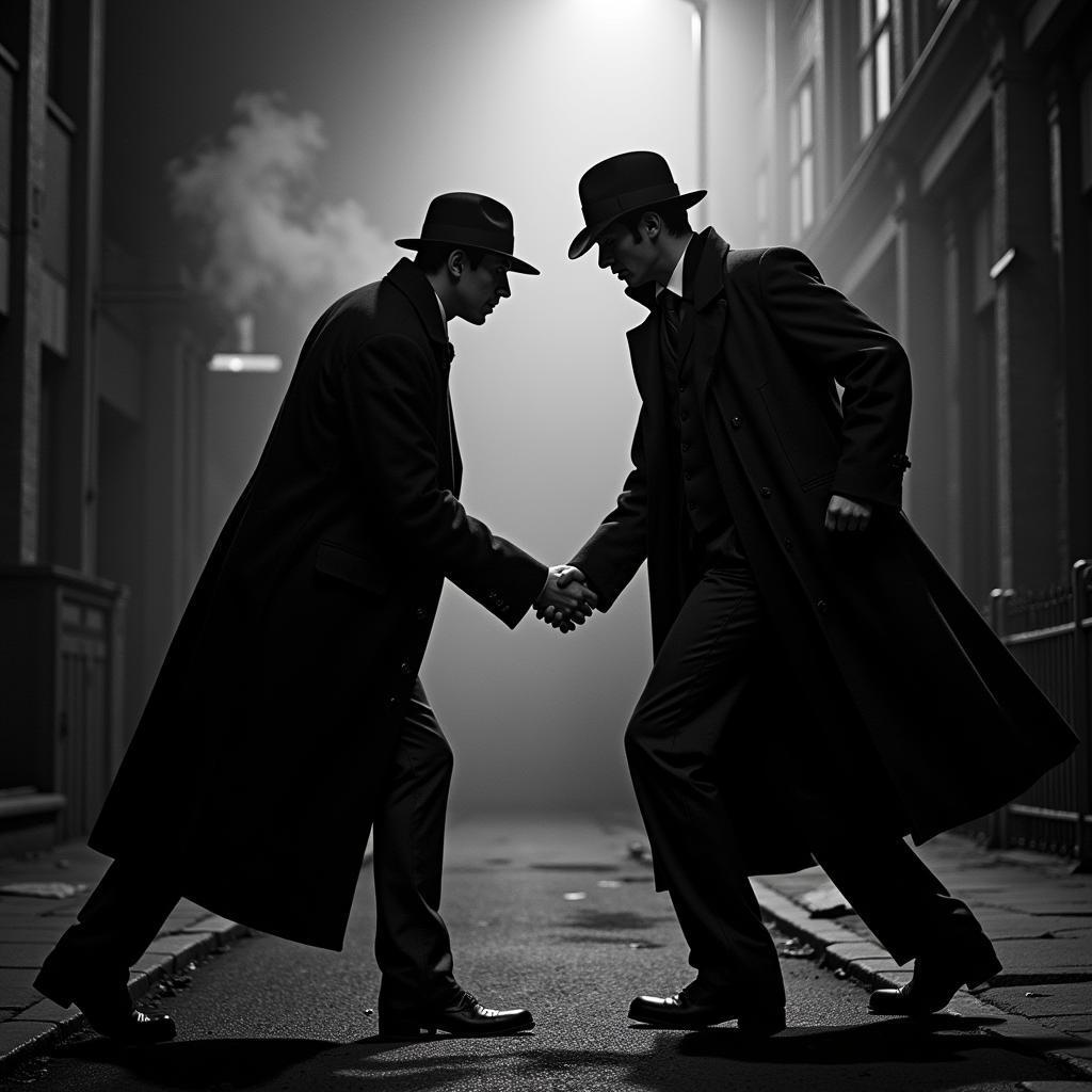 Sherlock Holmes Confronting Jack the Ripper