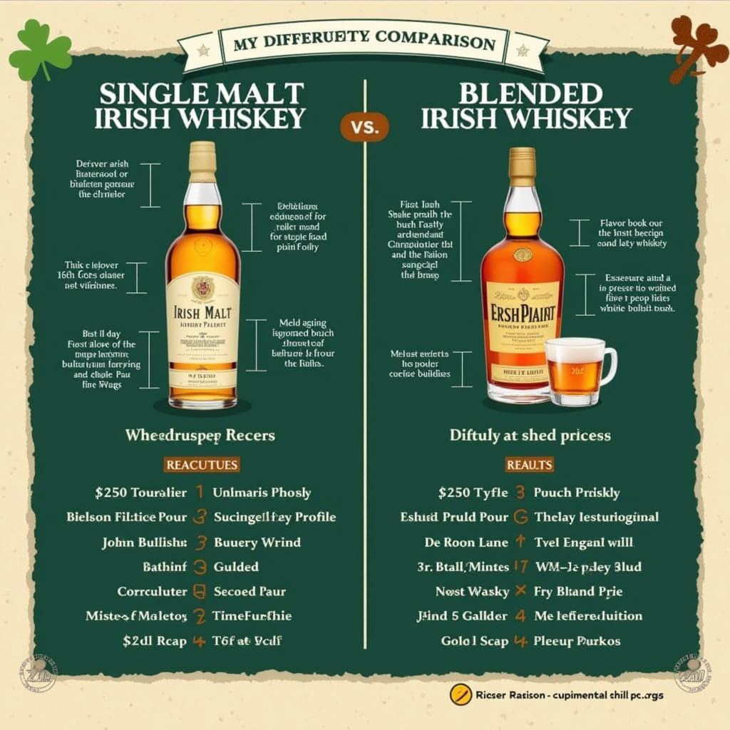 So sánh Single Malt và Blended Irish Whiskey