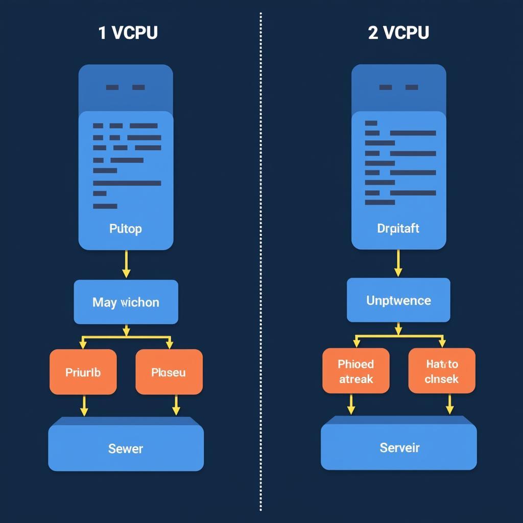 So sánh hiệu suất giữa 1 VCPU và 2 VCPU