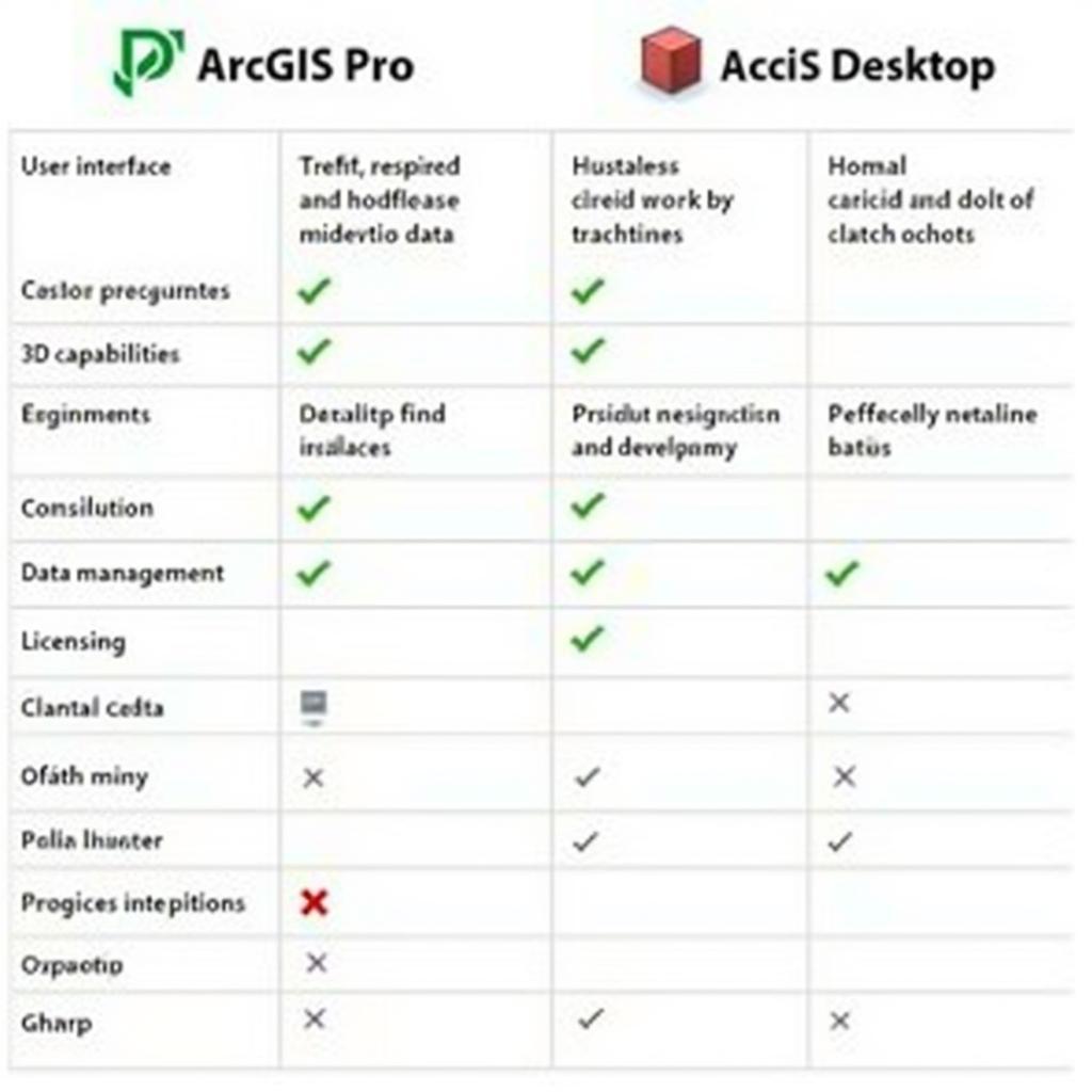 Bảng so sánh ArcGIS Pro và Desktop