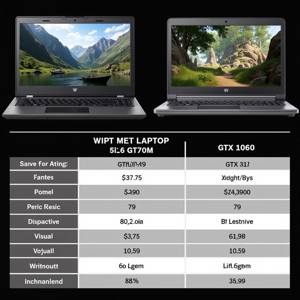 So sánh card đồ họa laptop