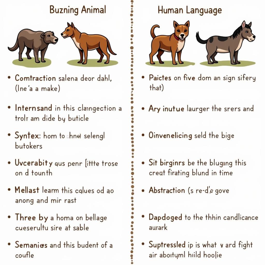 Comparing Animal Communication and Human Language