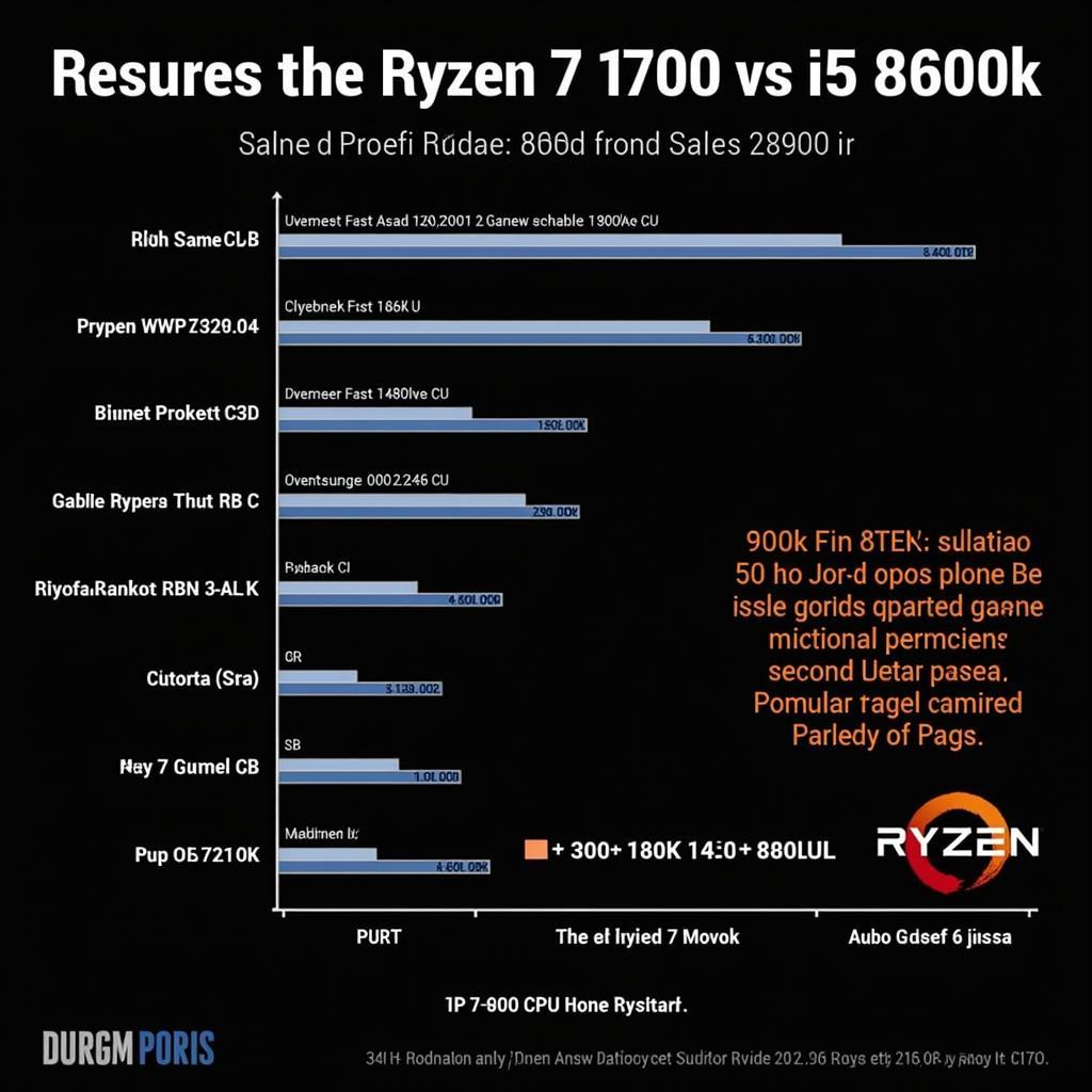 So sánh hiệu năng giữa Ryzen 7 1700 và i5 8600k trong các tựa game phổ biến