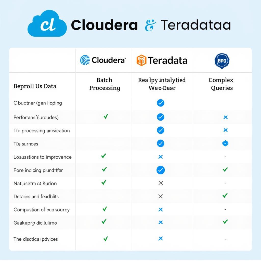 So sánh hiệu suất Cloudera và Teradata