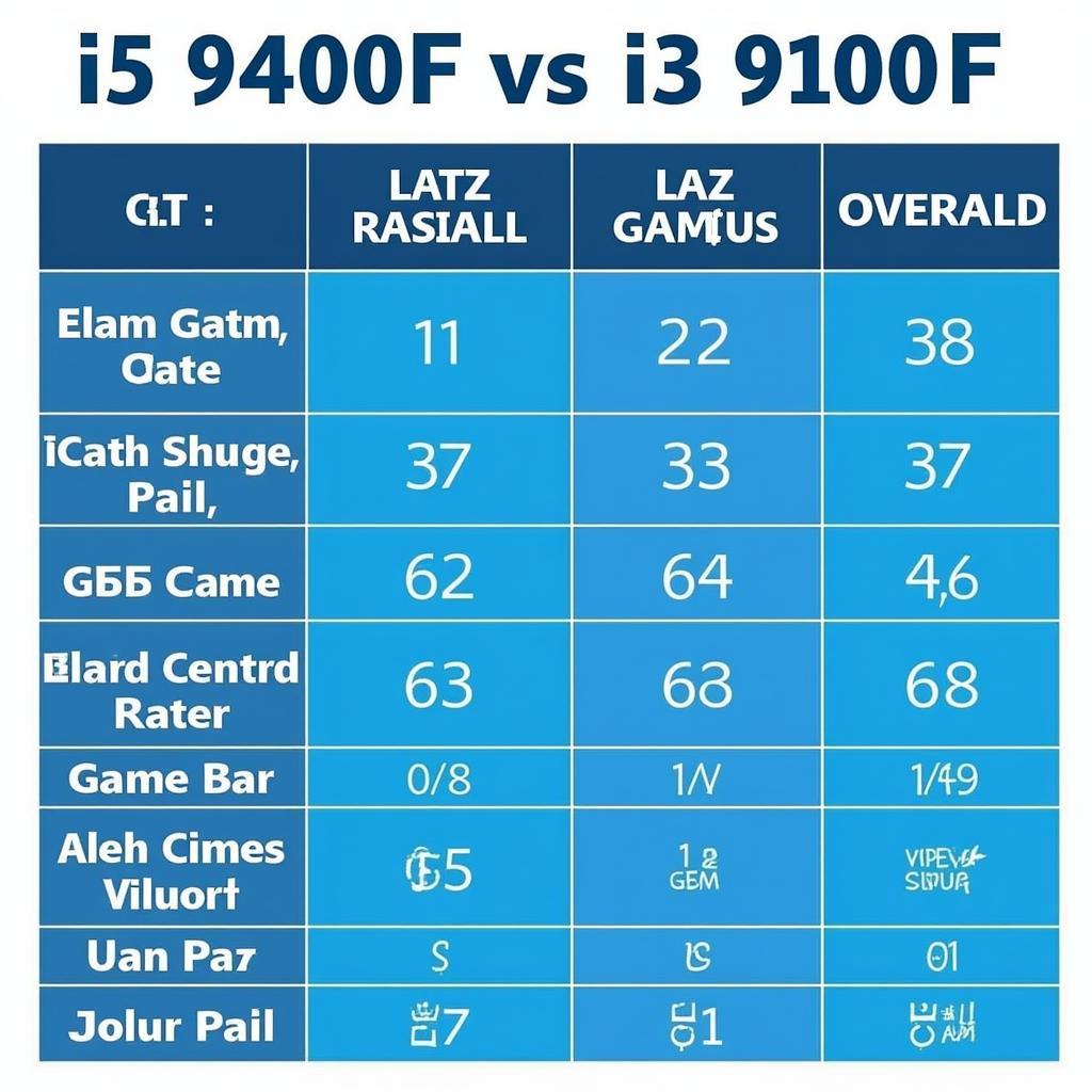 So sánh hiệu năng i5 9400F vs i3 9100F trong game