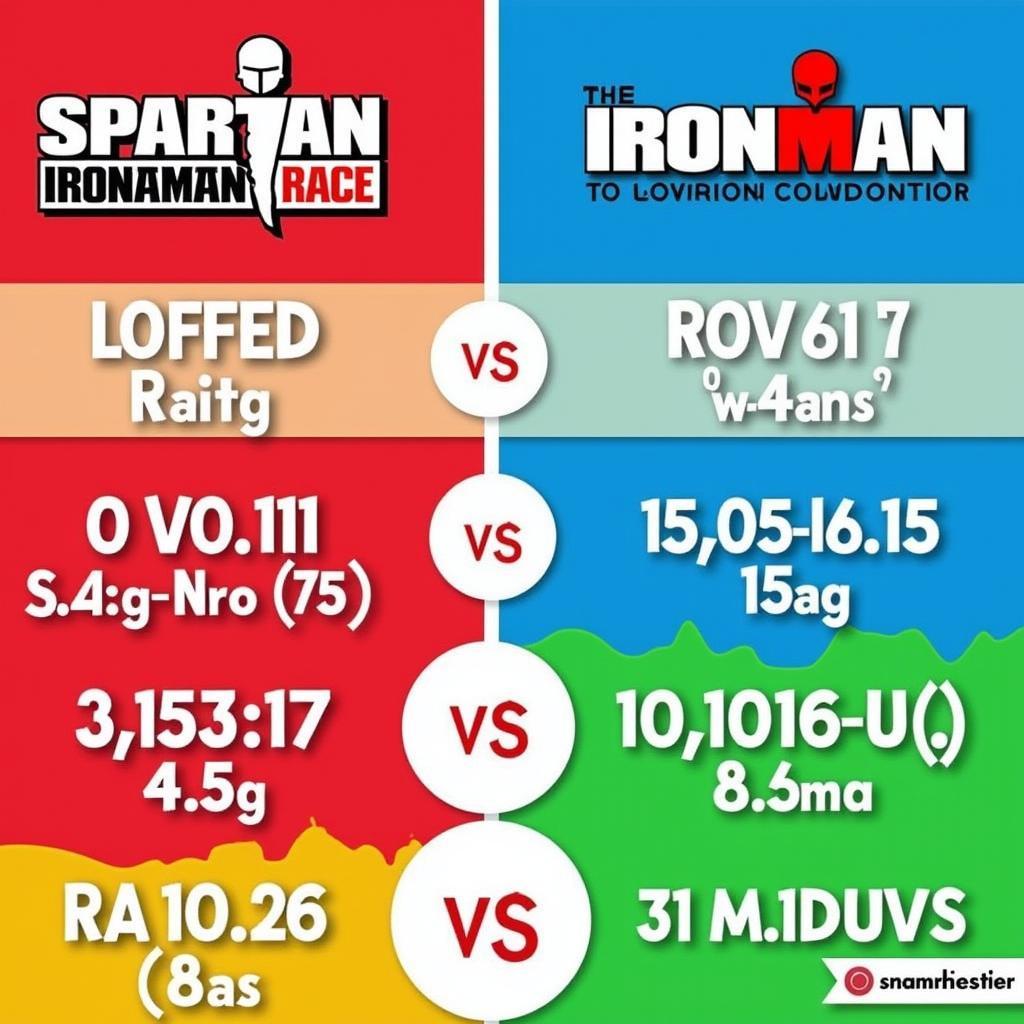 So sánh khoảng cách Spartan Race và Ironman