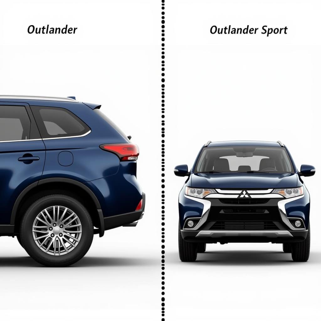 So sánh kích thước Outlander và Outlander Sport