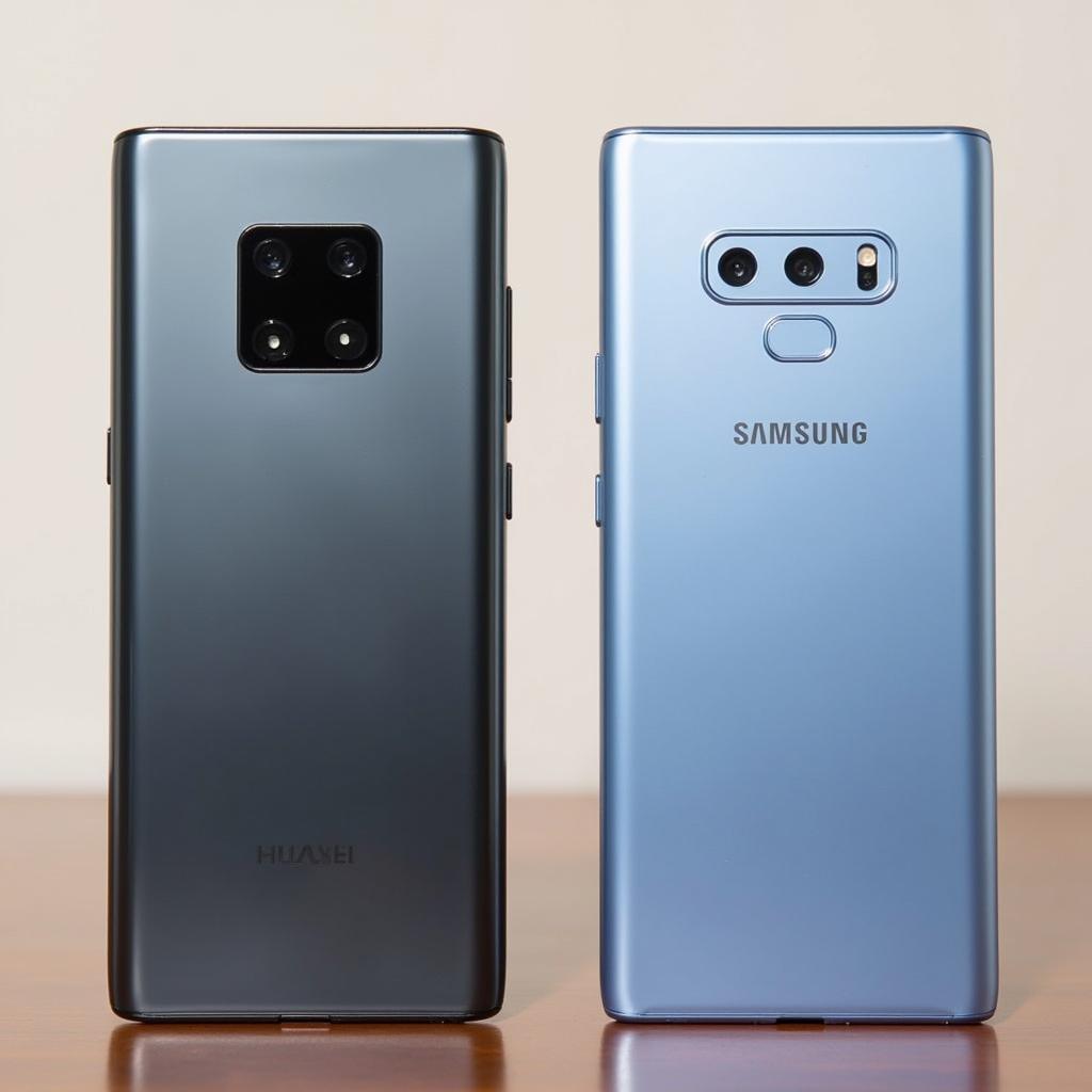 So sánh thiết kế Mate 20 Pro và Galaxy Note 9