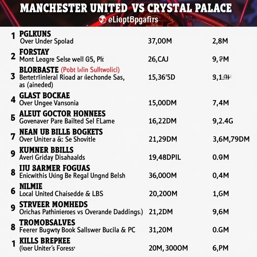 Soi kèo trận đấu MU vs Crystal Palace