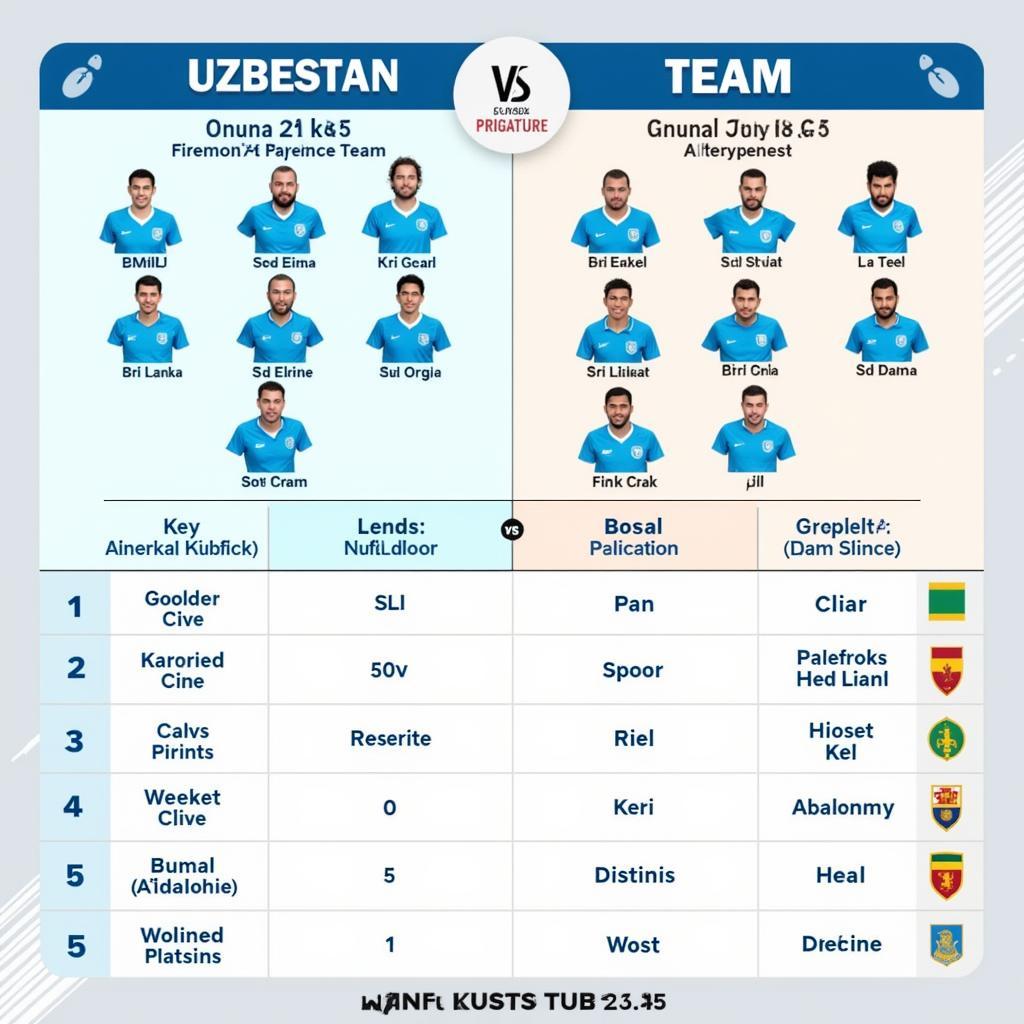 Phân tích lực lượng hai đội Uzbekistan vs Sri Lanka