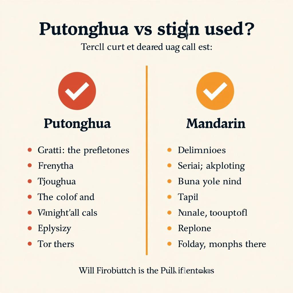 Sử Dụng Putonghua và Mandarin