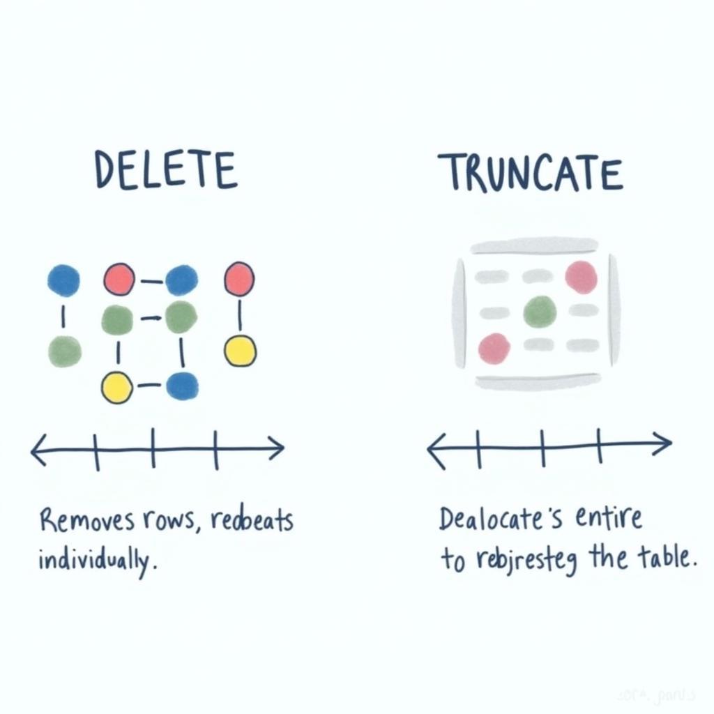 Sự khác biệt giữa DELETE và TRUNCATE trong SQL