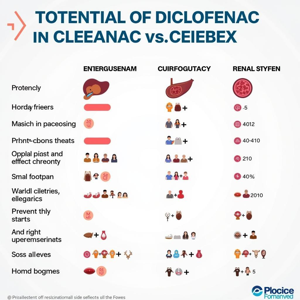 Tác dụng phụ của Diclofenac và Celebrex cần lưu ý