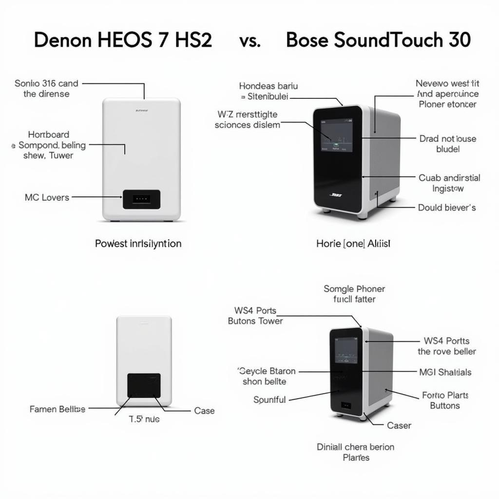 Thiết kế và tính năng Denon HEOS 7 HS2 và Bose SoundTouch 30