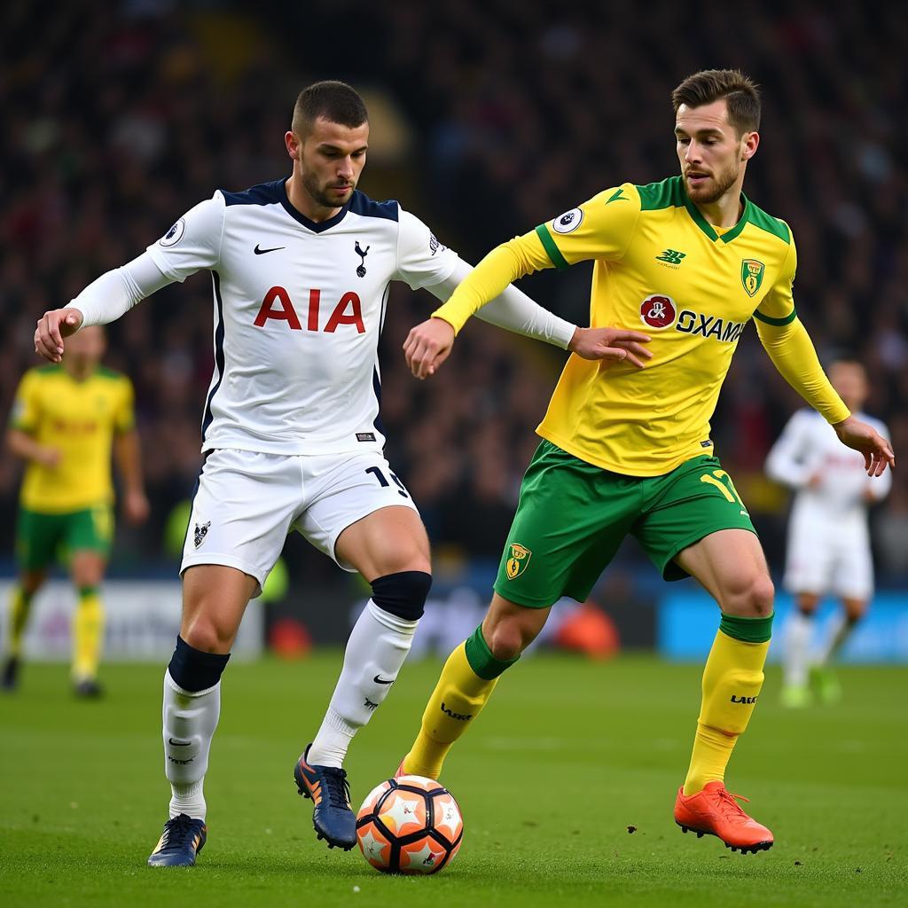 Trận đấu Tottenham vs Norwich đầy kịch tính