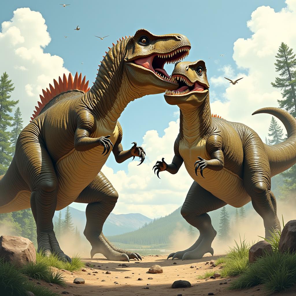 Trận đấu giữa Spinosaurus và T Rex