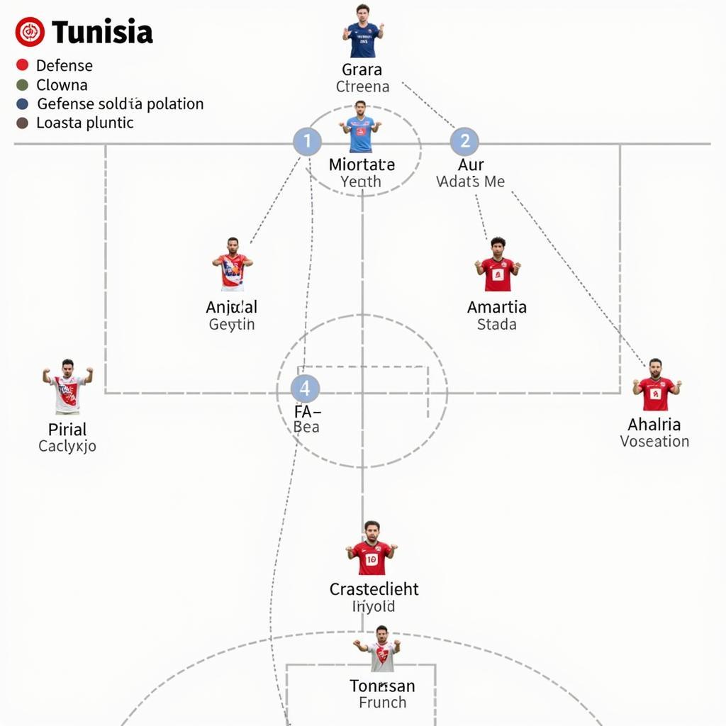 Đội hình chiến thuật của Tunisia trước Pháp