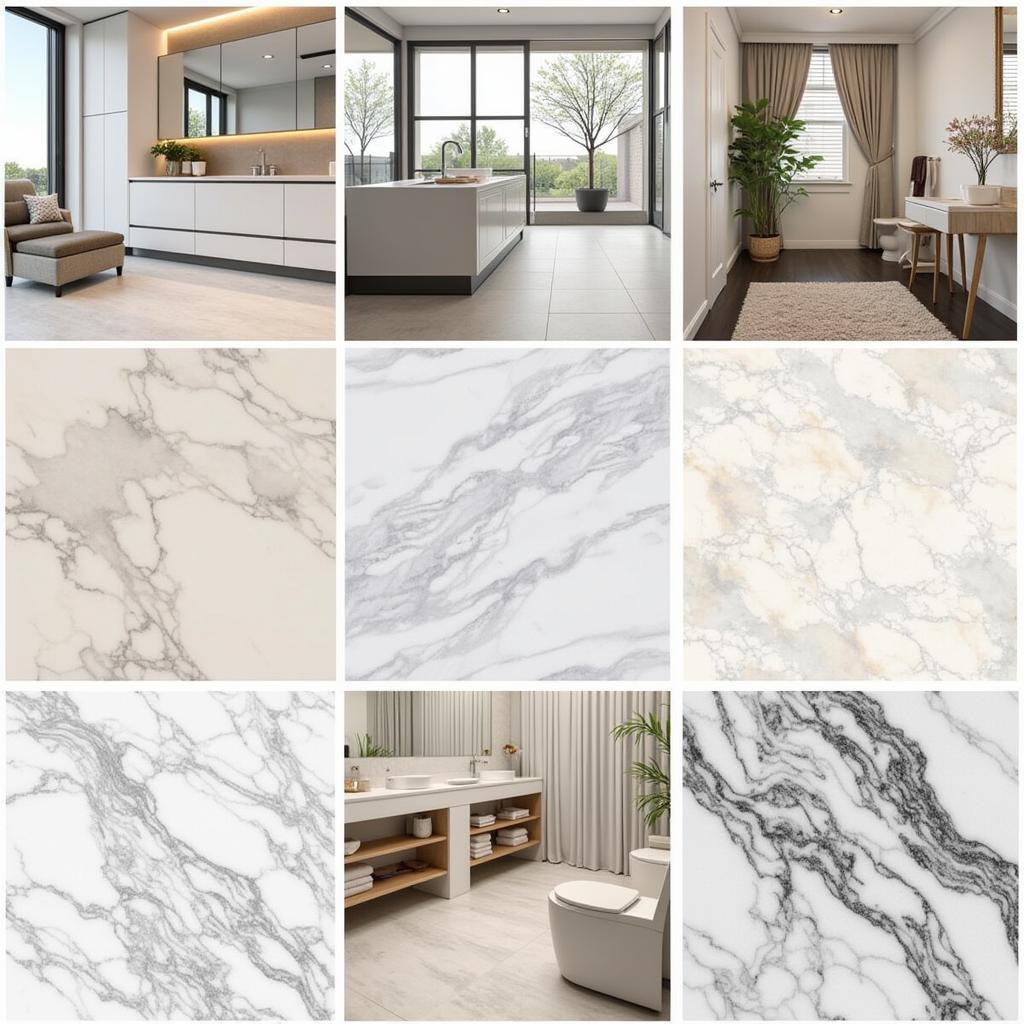 Ứng dụng đá marble nhân tạo và tự nhiên