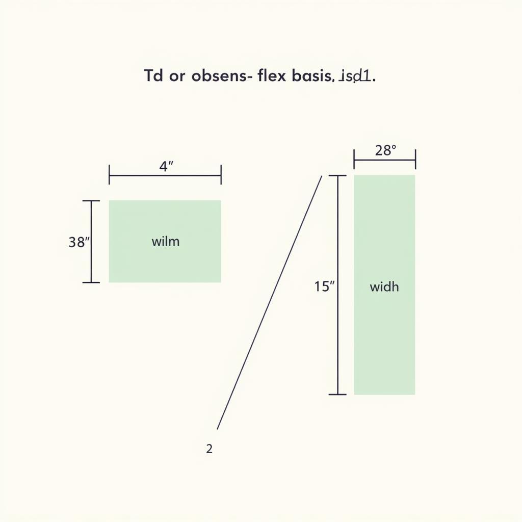 Minh họa width bên trong flex container