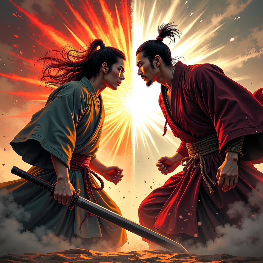 Đối đầu giữa Yujiro Hanma và Miyamoto Musashi