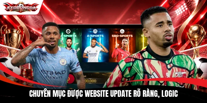 Chuyên mục được website update rõ ràng, logic 