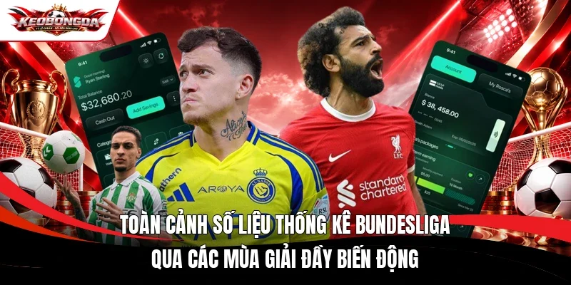 Toàn cảnh số liệu thống kê Bundesliga qua các mùa giải đầy biến động 